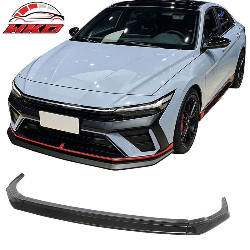 Wholesale 24-26 Hyundai Elantra N & N Line Front Bumper Lip Chin Spoiler Gloss Black