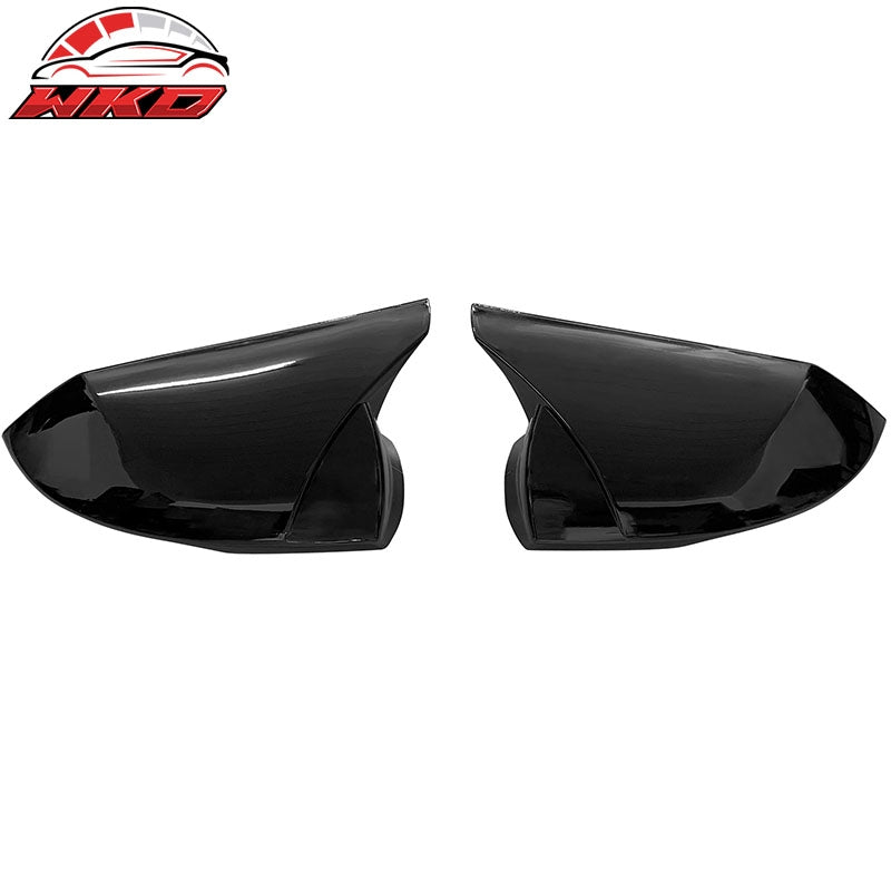 Fits 21-26 Hyundai Elantra 4DR Sedan Gloss Black ABS Rear View Side Mirror Cover