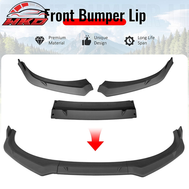 Wholesale 24-26 Hyundai Elantra Sedan IKON Front Bumper Lip Chin Spoiler Matte Black - Wikond Auto