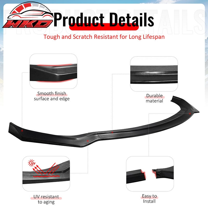 Wholesale 19-20 Hyundai Elantra Sedan IKON PU Front Bumper Lip Chin Spoiler Unpainted - Wikond Auto