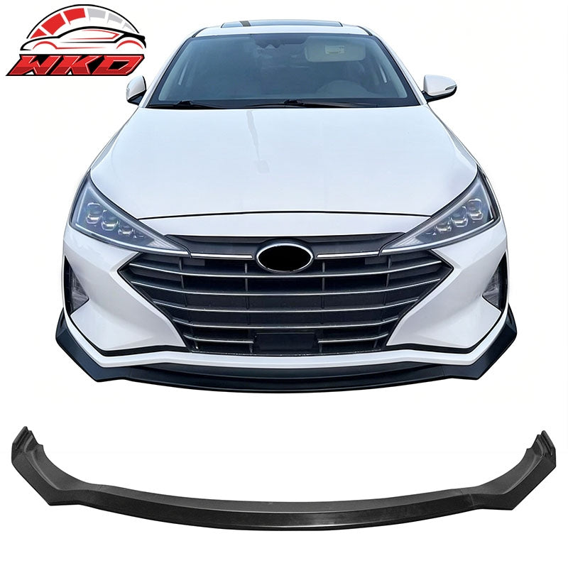 Wholesale 19-20 Hyundai Elantra Sedan Unpainted Front Bumper Lip Spoiler PU 3PCS Set - Wikond Auto