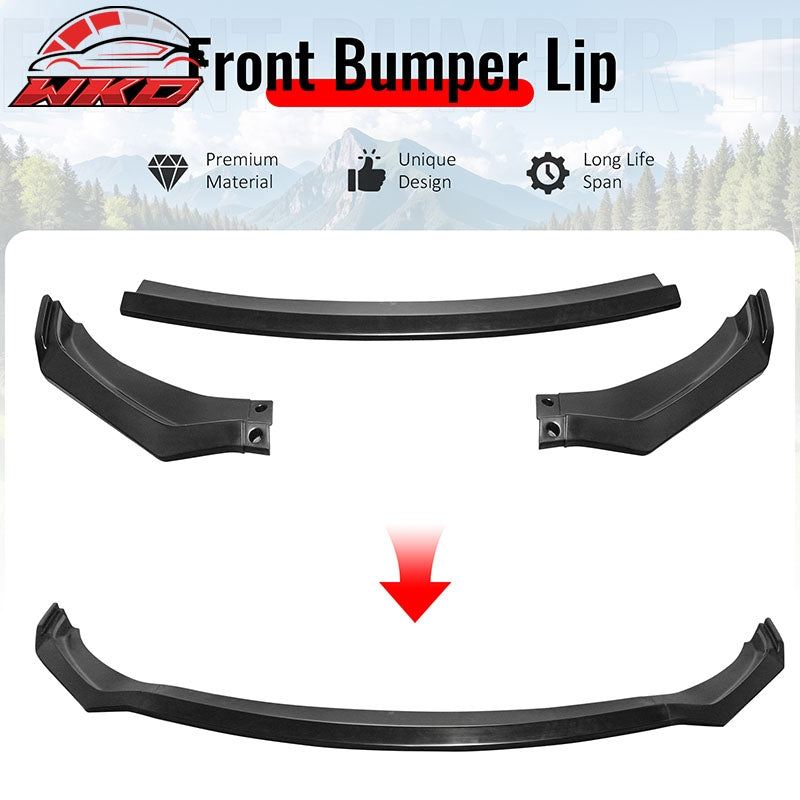 Wholesale 19-20 Hyundai Elantra Sedan Unpainted Front Bumper Lip Spoiler PU 3PCS Set - Wikond Auto