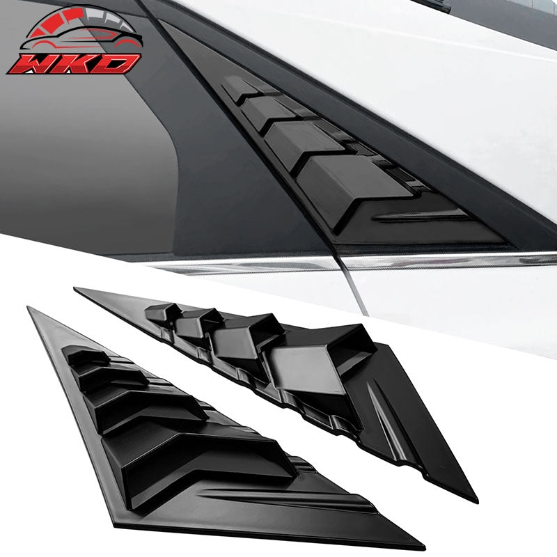 Fits 21-26 Hyundai Elantra 4DR Matte Black ABS 2PC Rear Side Vent Window Louver