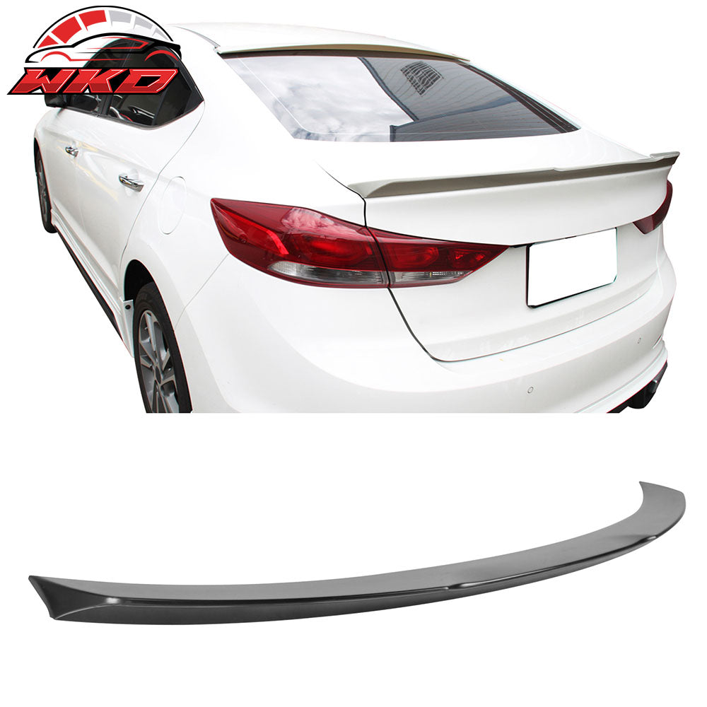 Fits 16-18 Hyundai Elantra 4-Door OE Style Trunk Spoiler Painted #EB Ebony Black