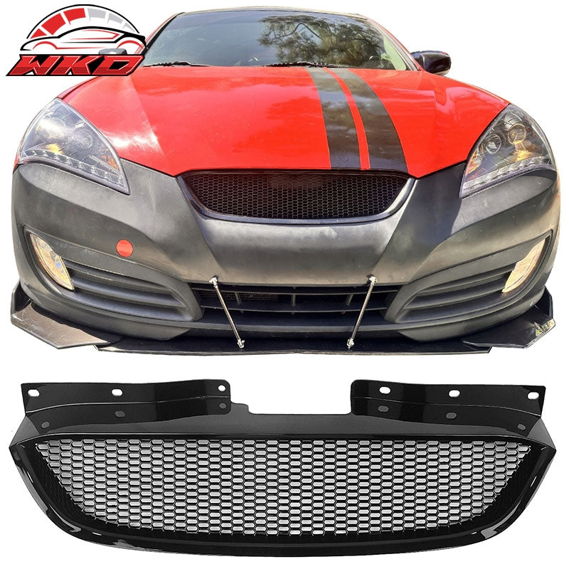 Wholesale 10-12 Hyundai Genesis Coupe Honeycomb Style Upper Grille Gloss Black ABS