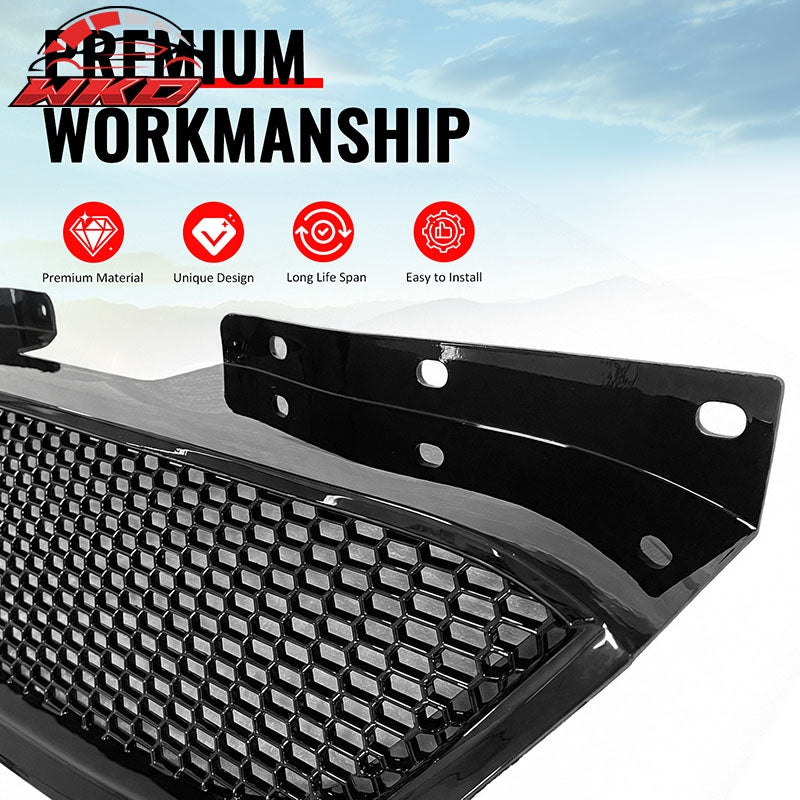 Fits 10-12 Hyundai Genesis Coupe Honeycomb Style Upper Grille Gloss Black ABS