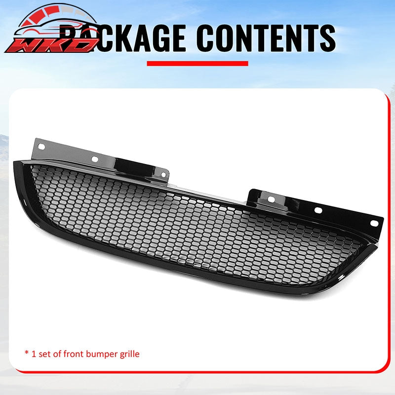 Fits 10-12 Hyundai Genesis Coupe Honeycomb Style Upper Grille Gloss Black ABS