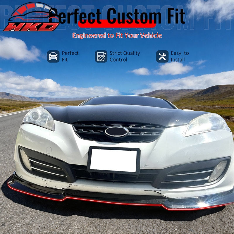 Wholesale 10-12 Hyundai Genesis Coupe KS PP Front Bumper Lip Chin Spoiler Matte Black - Wikond Auto