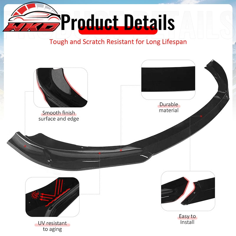Wholesale 13-16 Hyundai Genesis Coupe KS PP Front Bumper Lip Chin Spoiler Gloss Black - Wikond Auto