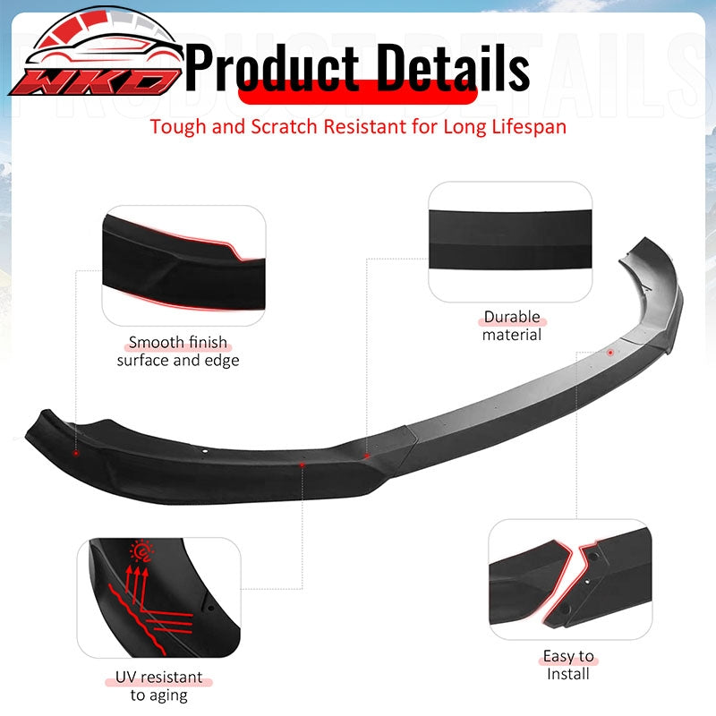 Wholesale 13-16 Hyundai Genesis Coupe KS PP Front Bumper Lip Chin Spoiler Matte Black - Wikond Auto