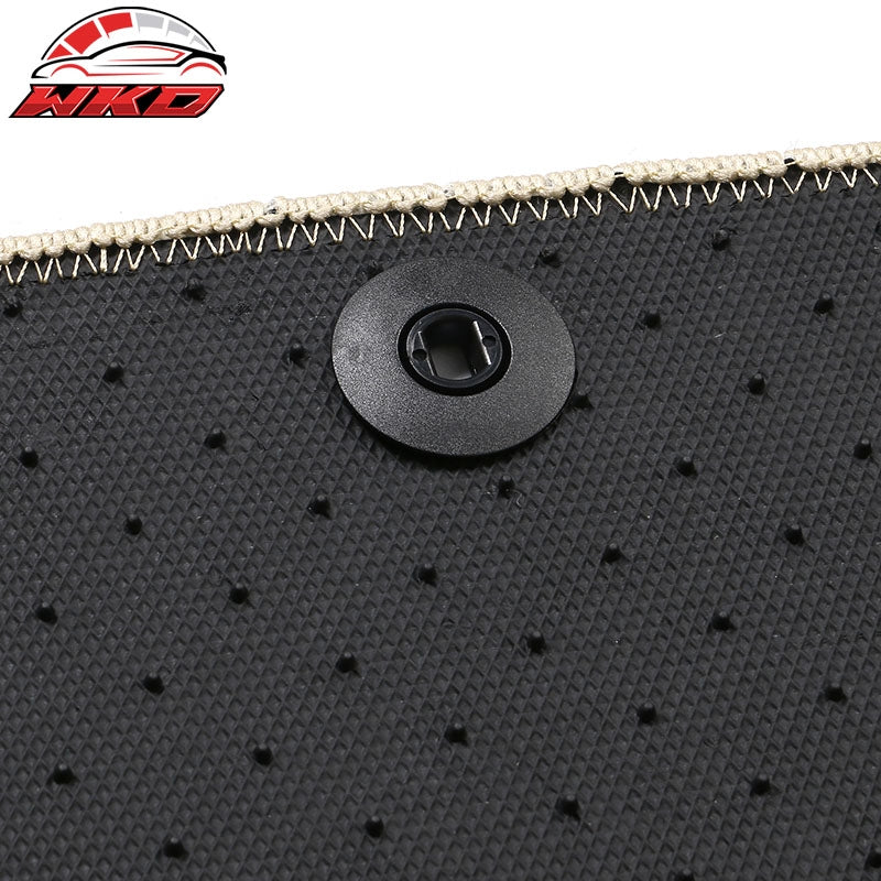 Fits 22-24 Hyundai Ioniq 5 4DR Front & Rear Floor Mats Carpet Nylon 4PCS - Beige