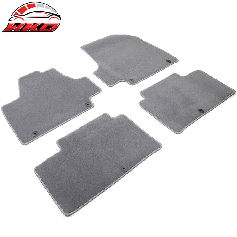 Fits 22-24 Hyundai Ioniq 5 4DR Front & Rear Floor Mats Carpet Nylon 4PCS - Gray