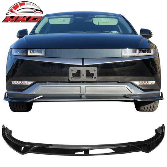 Wholesale 22-24 Hyundai Ioniq 5 Gloss Black IKON Style 3PC Front Bumper Lip Spoiler PP
