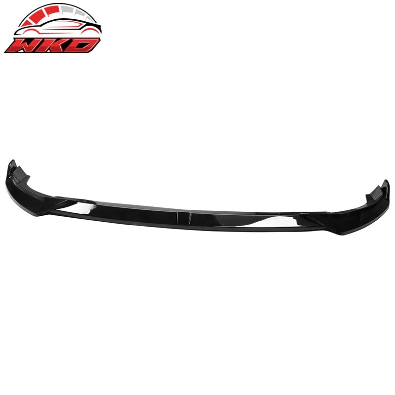 For 22-24 Hyundai Ioniq 5 Gloss Black IKON Style 3PC Front Bumper Lip Spoiler PP