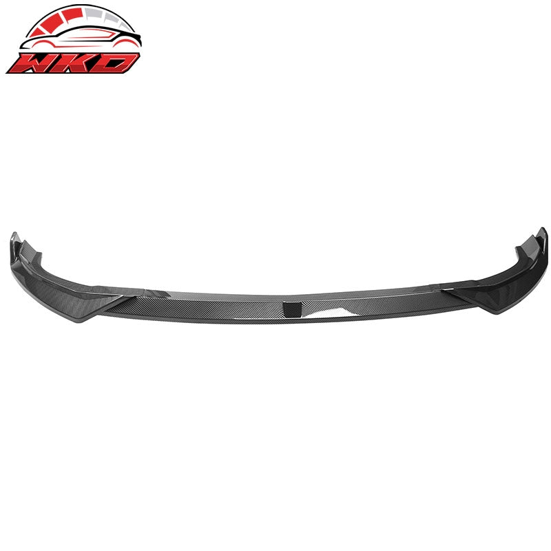 Fits 22-24 Hyundai Ioniq 5 IKON Style Carbon Fiber Print Front Bumper Lip PP 3PC