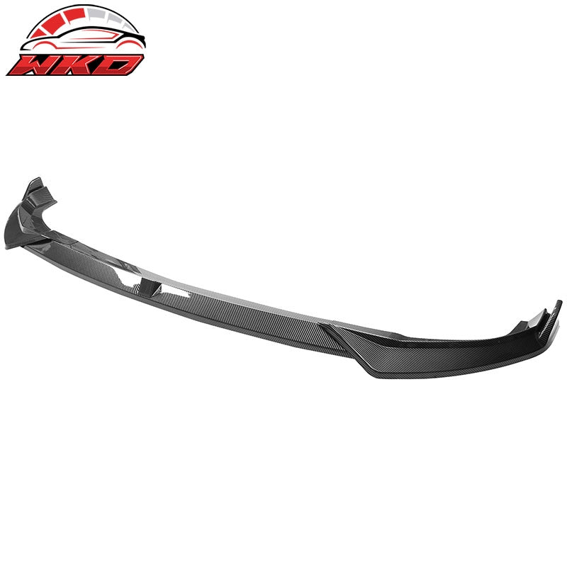 Fits 22-24 Hyundai Ioniq 5 IKON Style Carbon Fiber Print Front Bumper Lip PP 3PC