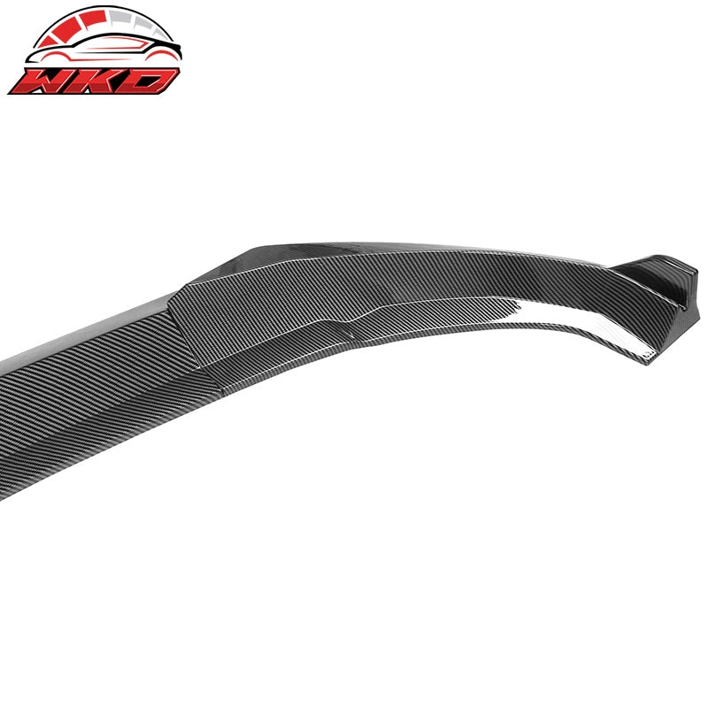 Fits 22-24 Hyundai Ioniq 5 IKON Style Carbon Fiber Print Front Bumper Lip PP 3PC