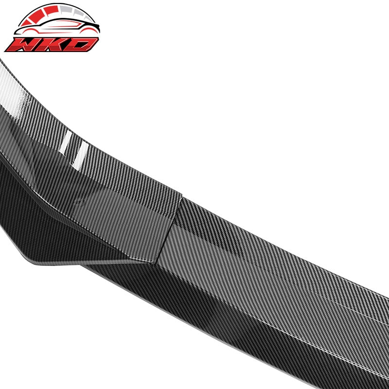 Fits 22-24 Hyundai Ioniq 5 IKON Style Carbon Fiber Print Front Bumper Lip PP 3PC