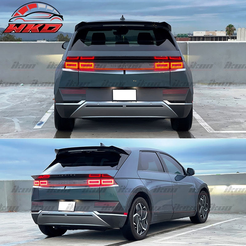 Fits 22-25 Hyundai Ioniq 5 N ABS Add-on Trunk Spoiler Middle Lip Matte Black