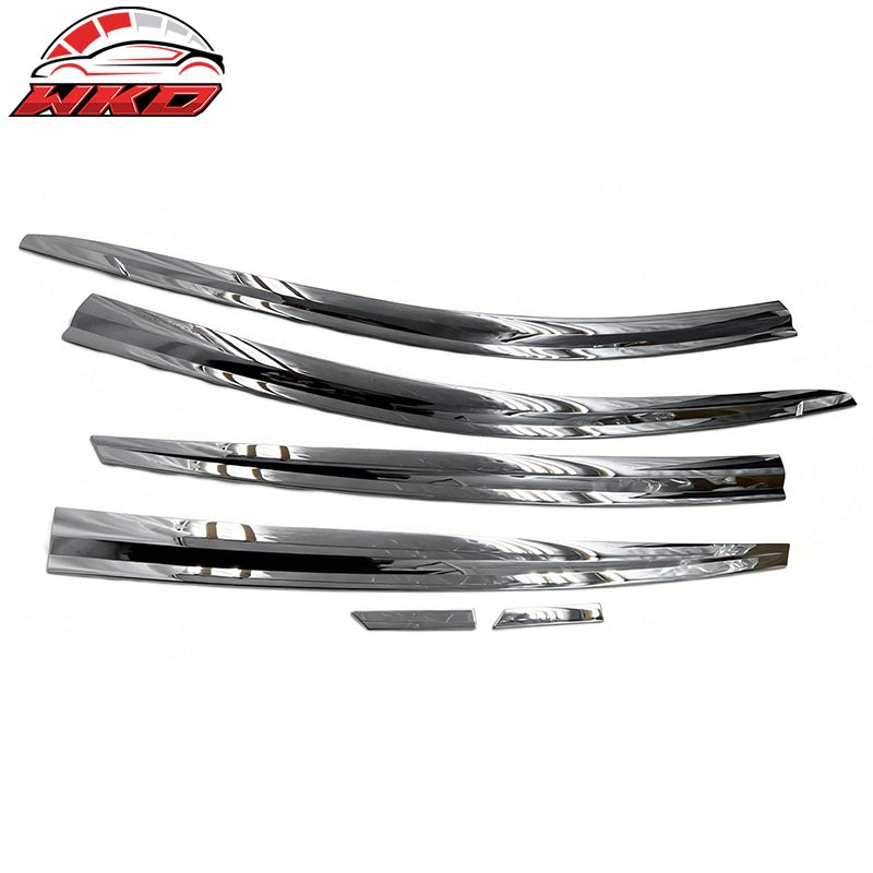 Fits 17-22 Hyundai Ioniq Window Visors ABS Chrome Sun Rain Guard Deflector 6PCS