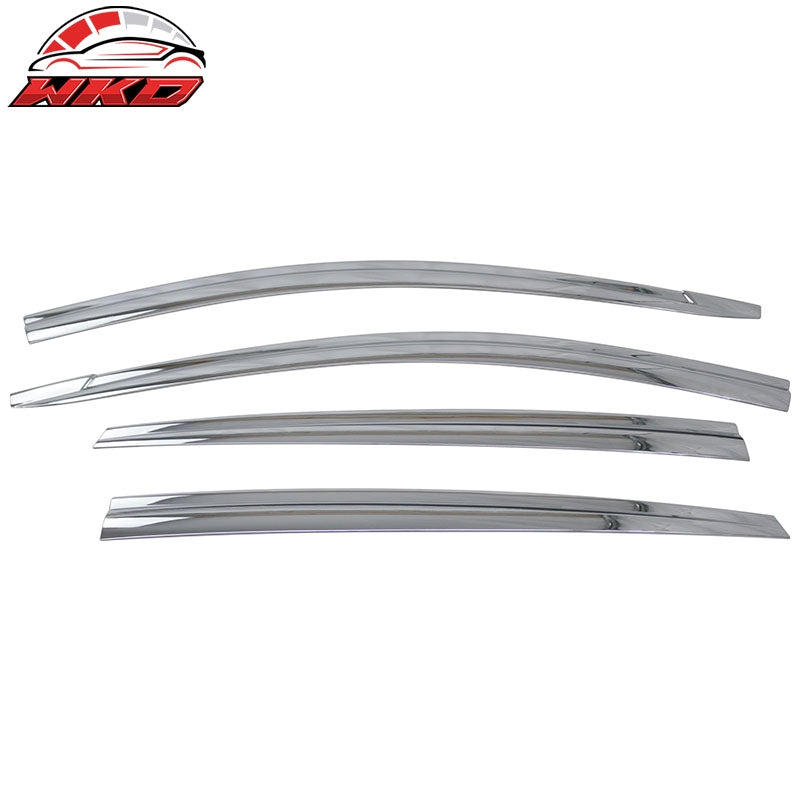 Fits 17-22 Hyundai Ioniq Window Visors ABS Chrome Sun Rain Guard Deflector 6PCS