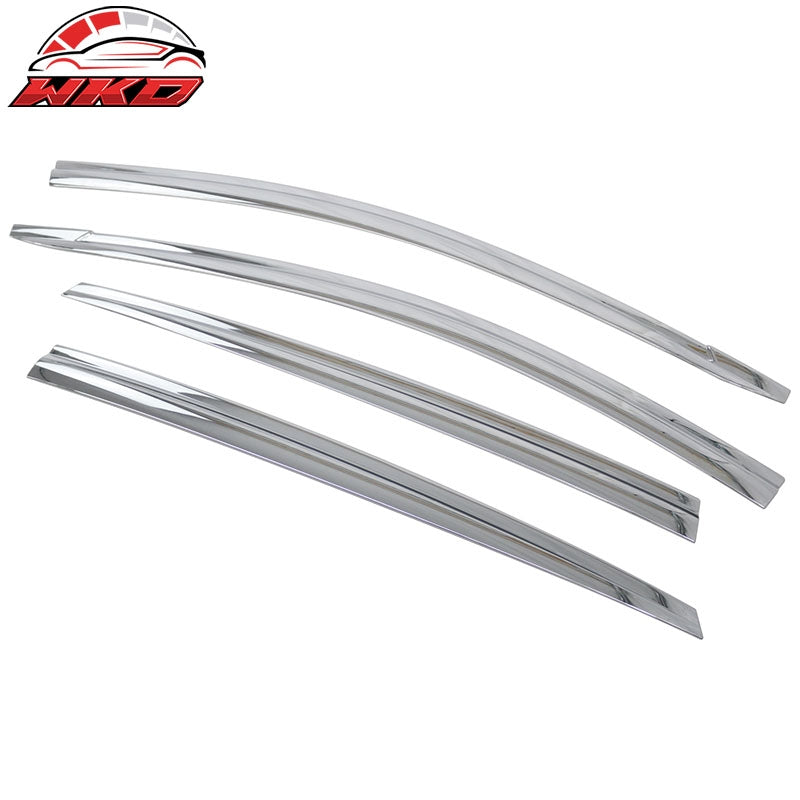 Fits 17-22 Hyundai Ioniq Window Visors ABS Chrome Sun Rain Guard Deflector 6PCS