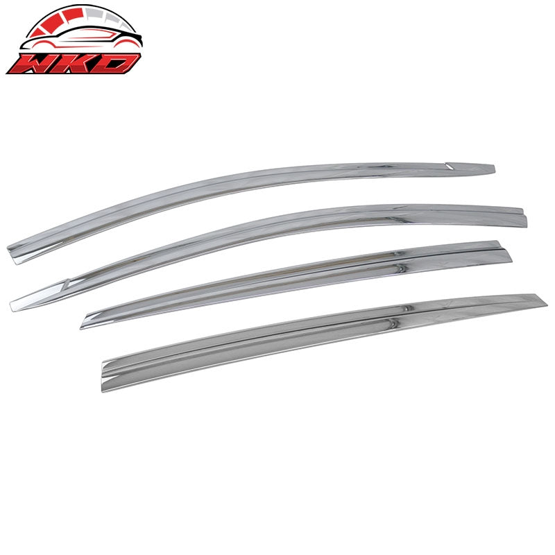 Fits 17-22 Hyundai Ioniq Window Visors ABS Chrome Sun Rain Guard Deflector 6PCS