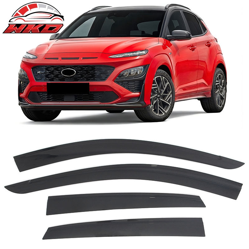 Wholesale 18-23 Hyundai Kona & Kona Electric Low Profile Style Tape-on Window Visors