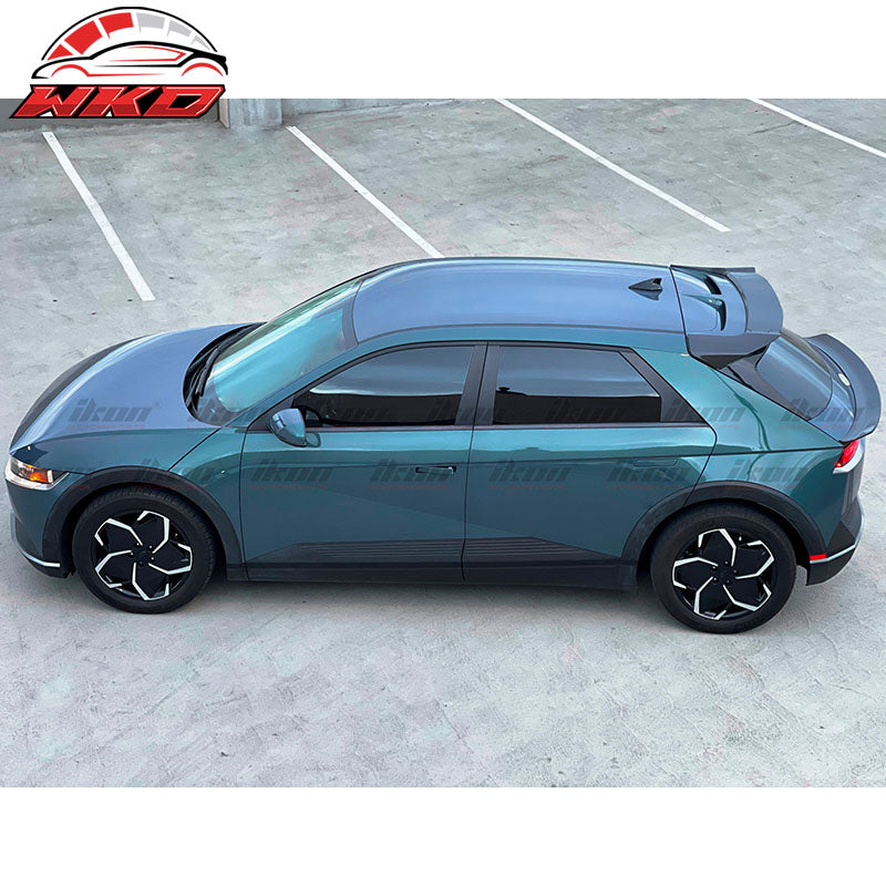 For 22-24 Hyundai Ioniq 5 Carbon Fiber Print IKON Rear Roof Spoiler Wing ABS 3PC