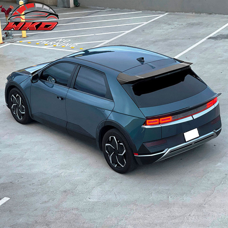 Fits 22-24 Hyundai Ioniq 5 IKON Style Matte Black Rear Roof Spoiler Wing ABS 3PC