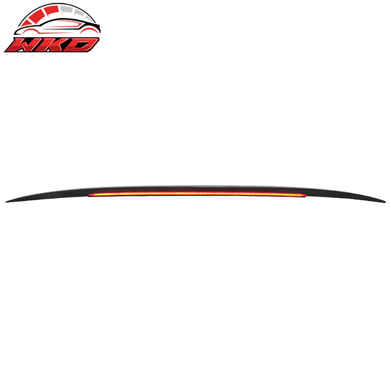 Fits 15-17 Hyundai Sonata OE Style Roof Spoiler W/LED Brake Light Gloss Black
