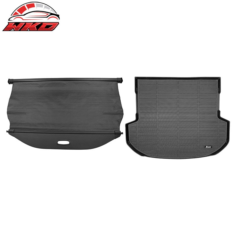 Wholesale 21-23 Hyundai Santa Fe 3D TPE Rear Trunk Mat Cargo Liner Pad + Cargo Cover
