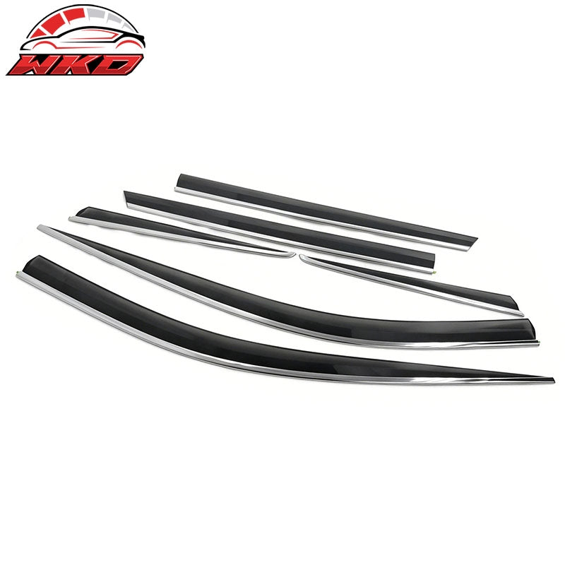 Wholesale For 12-15 Hyundai Santa Fe DM Window Visors Acrylic Deflector w/ Chrome Trim 6PC