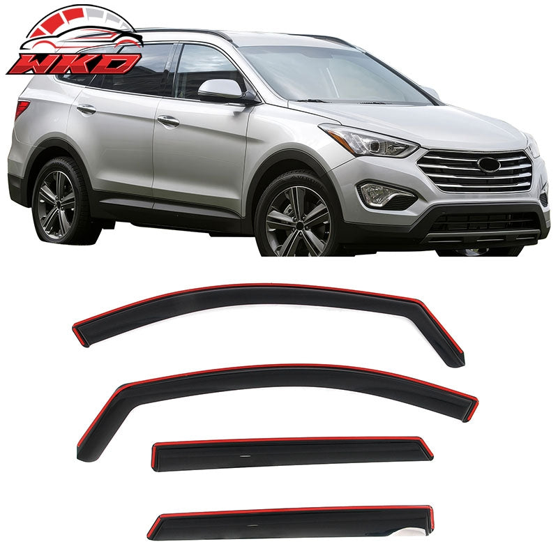 Wholesale 13-18 Hyundai Santa Fe In-Channel Window Visors Vent Rain Guards Deflectors