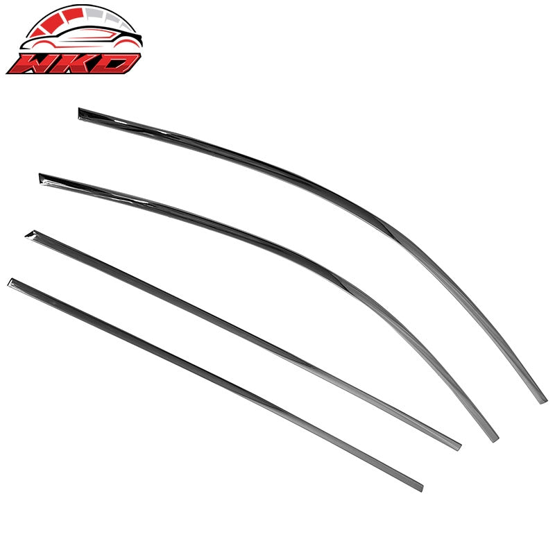 Fits 07-12 Hyundai Santa Fe Window Visors Vent Rain Sun Guards Deflectors Chrome