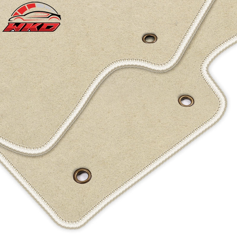 Fits 11-14 Hyundai Sonata 4PC Car Floor Mats Liner Front Rear Nylon Beige Carpet