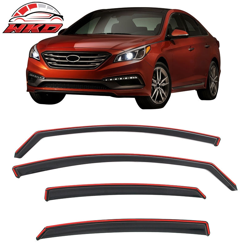 Wholesale 15-19 Hyundai Sonata In-Channel Window Visors Vent Rain Guards Deflectors