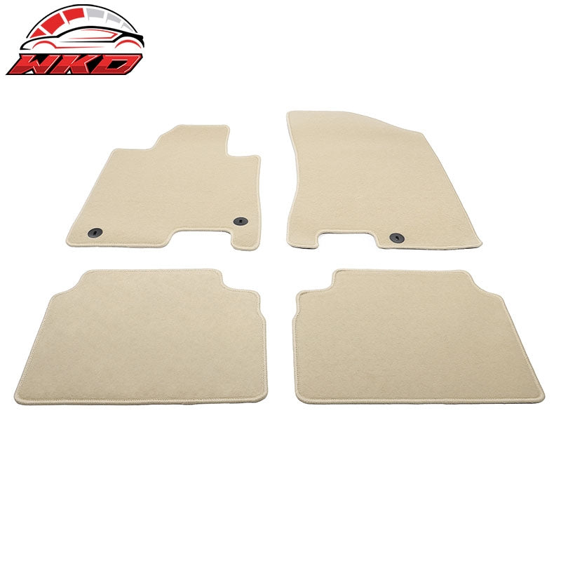 Fits 20-26 Hyundai Sonata 21-26 Kia K5 Anti-Slip Floor Mats Carpet Nylon - Beige