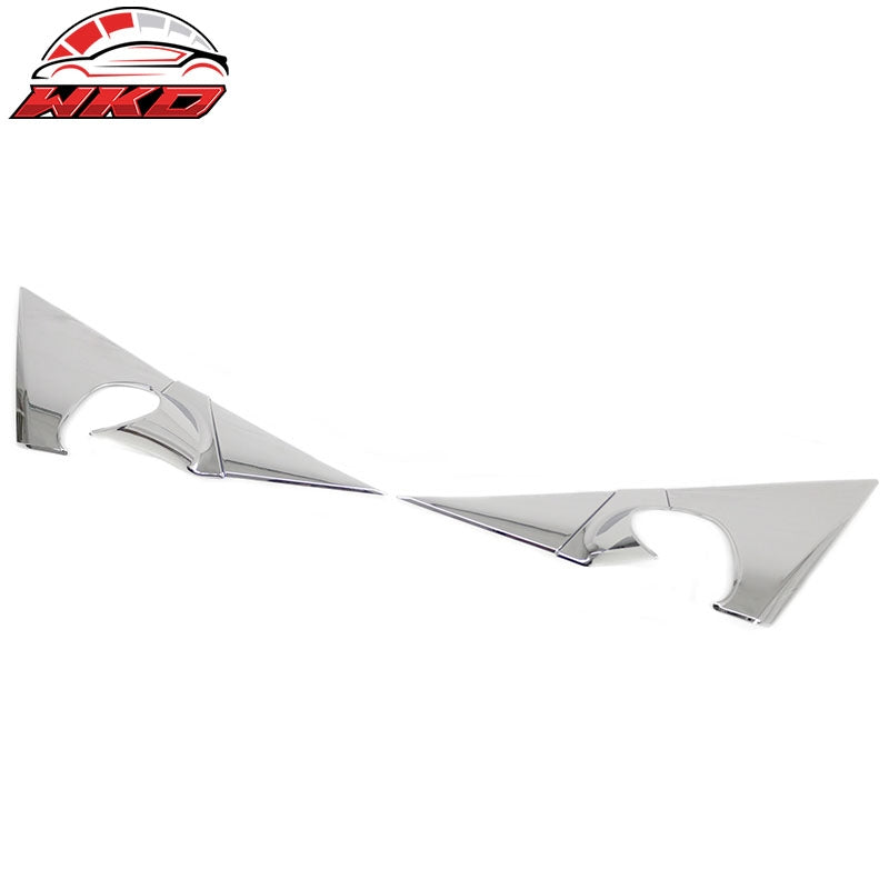 Fits 11-14 Hyundai Sonata Passenger Driver Side Mirror Corner Molding Chrome ABS