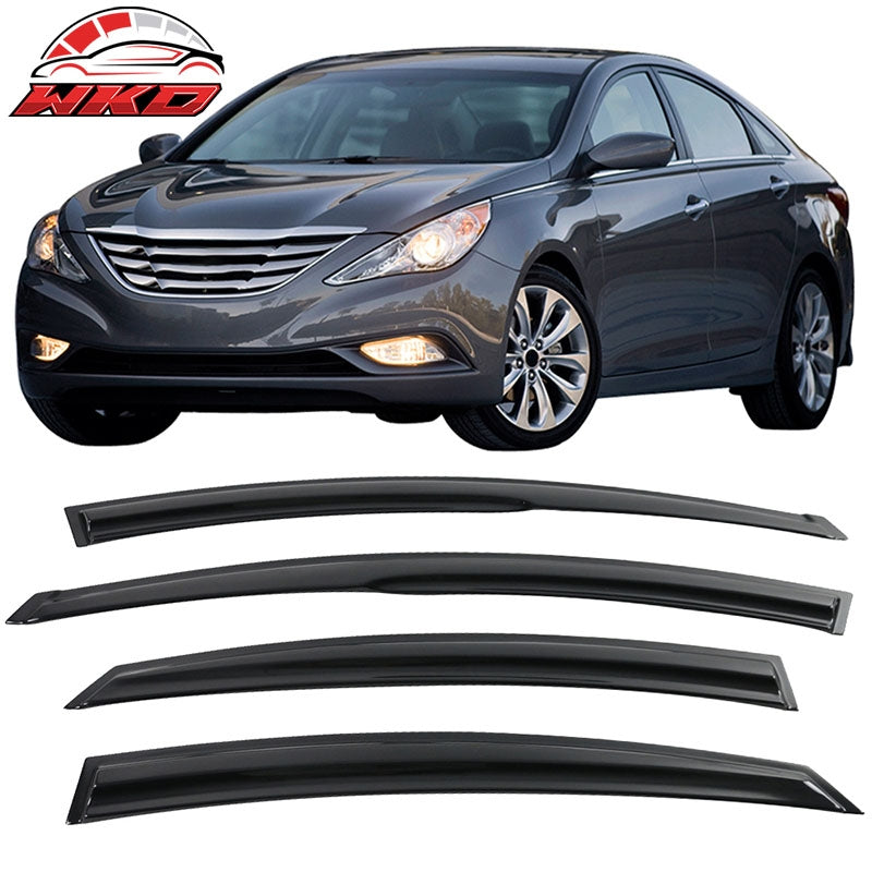 Fits 11-14 Hyundai Sonata Mugen Style Acrylic Window Visors 4Pc Set