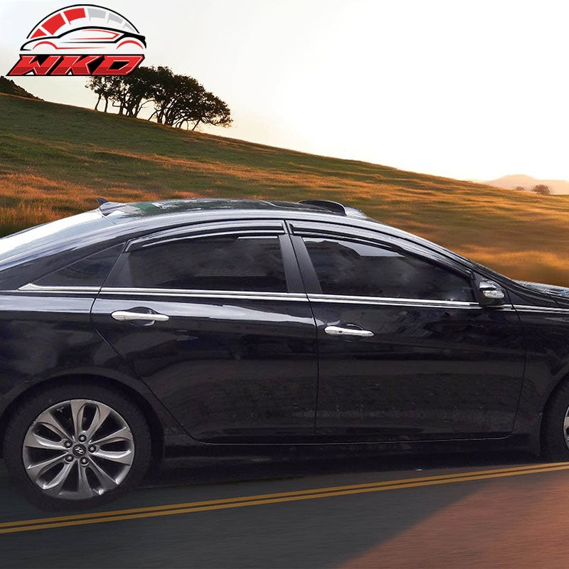Fits 11-14 Hyundai Sonata Mugen Style Acrylic Window Visors 4Pc Set