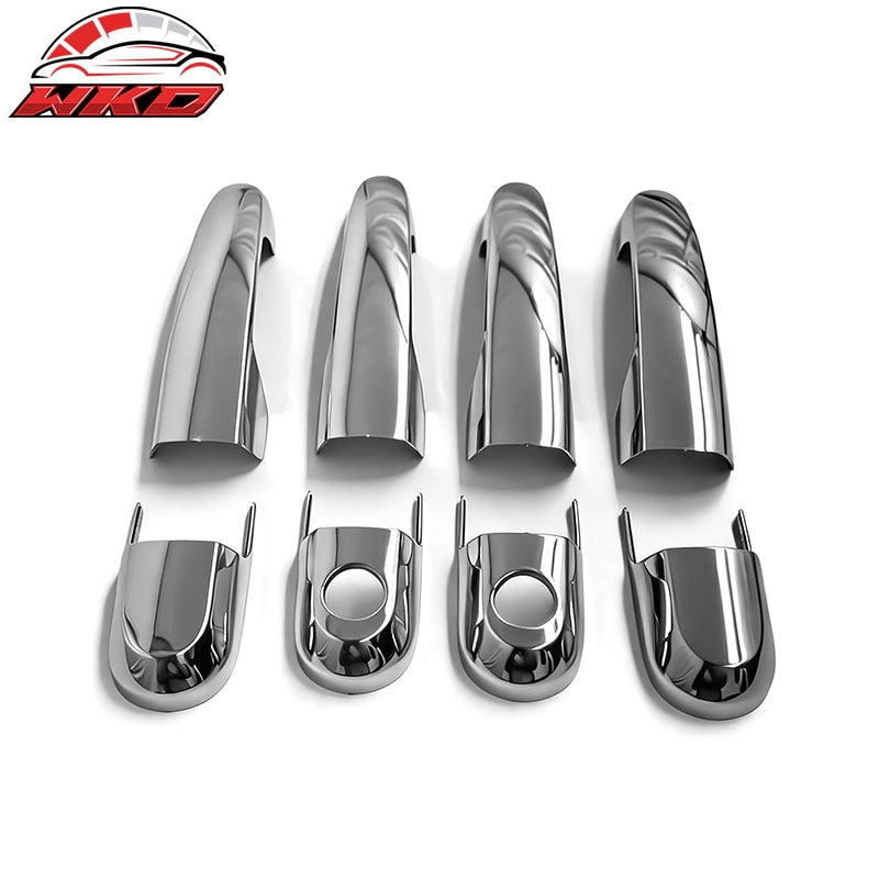Fits 05-09 Hyundai Tucson Chrome ABS Door Handle Covers Cap Trims w/ 1 Key Hole