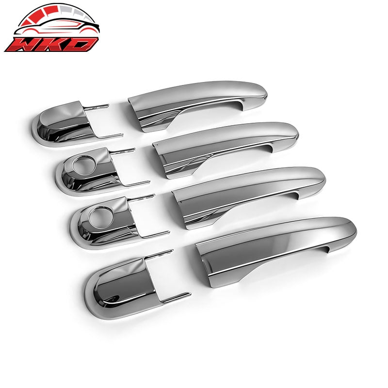 Fits 05-09 Hyundai Tucson Chrome ABS Door Handle Covers Cap Trims w/ 1 Key Hole