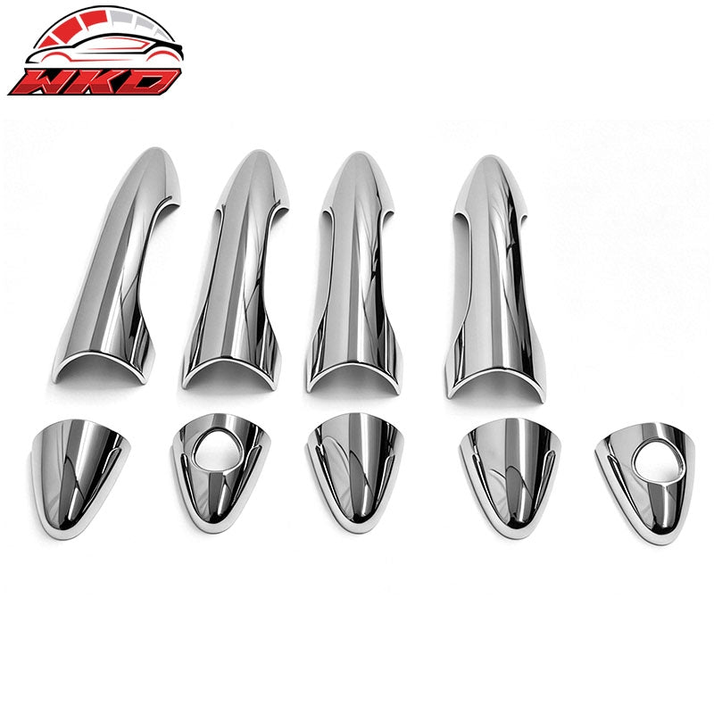 Wholesale Fits 10-15 Hyundai Tucson Chrome ABS Door Handle Covers Cap w/ 1 or 2 Key Holes