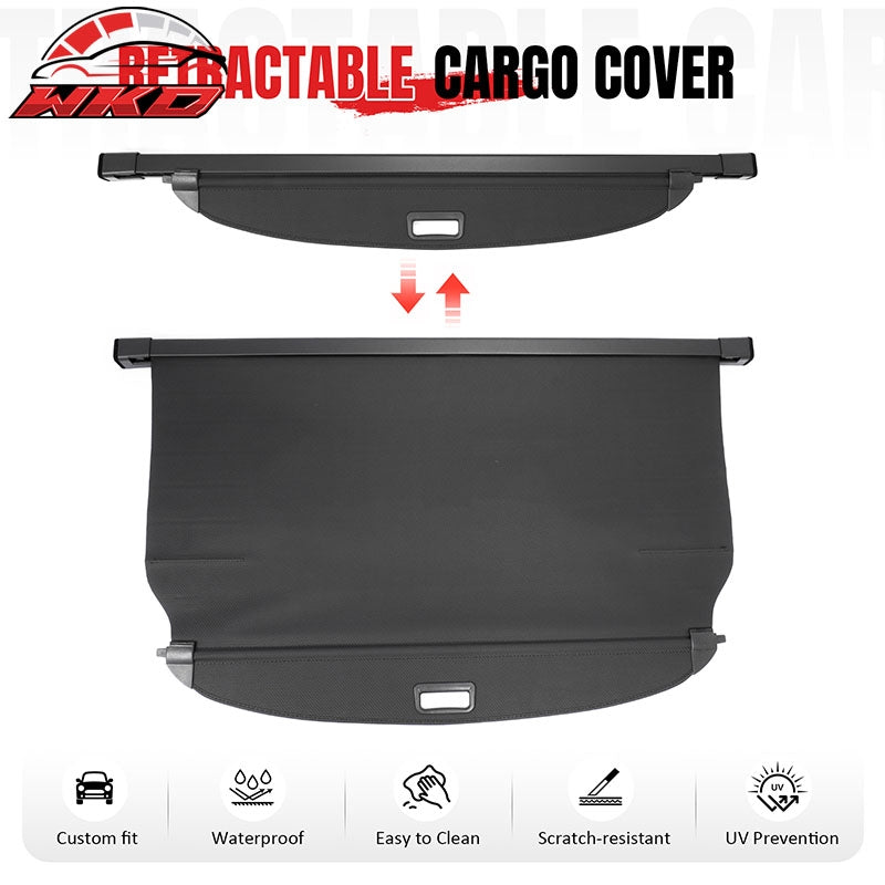 Fits 22-26 Hyundai Tucson Retractable Rear Cargo Cover Carbon Fiber Texture