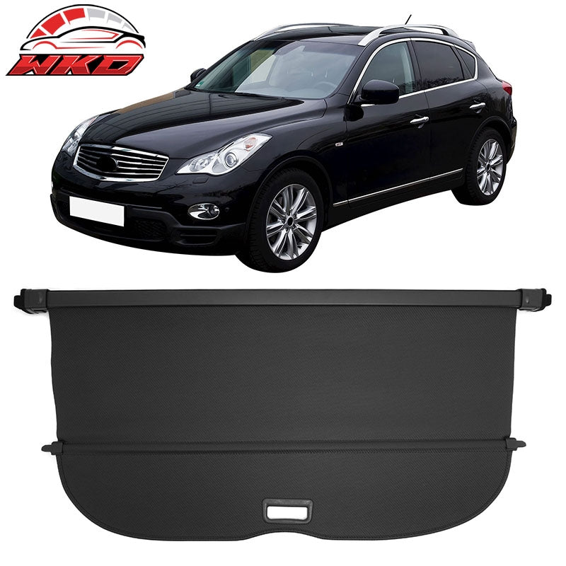 Fits 08-13 INFINITI EX35 EX37 & 14-17 QX50 Rear Cargo Cover Carbon Fiber Texture