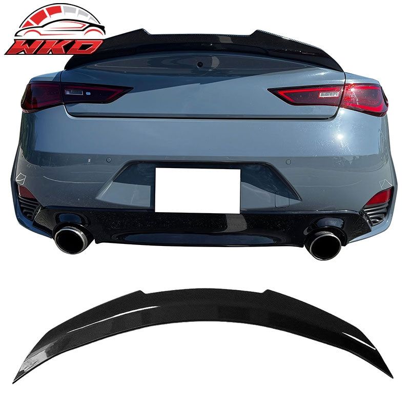 Wholesale 17-22 INFINITI Q60 Trunk Spoiler Carbon Fiber Print PSM Style Rear Wing ABS - Wikond Auto
