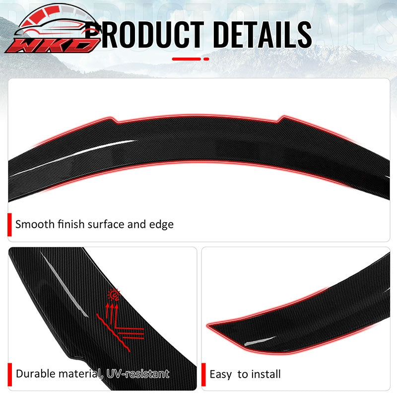 Wholesale 17-22 INFINITI Q60 Trunk Spoiler Carbon Fiber Print PSM Style Rear Wing ABS - Wikond Auto