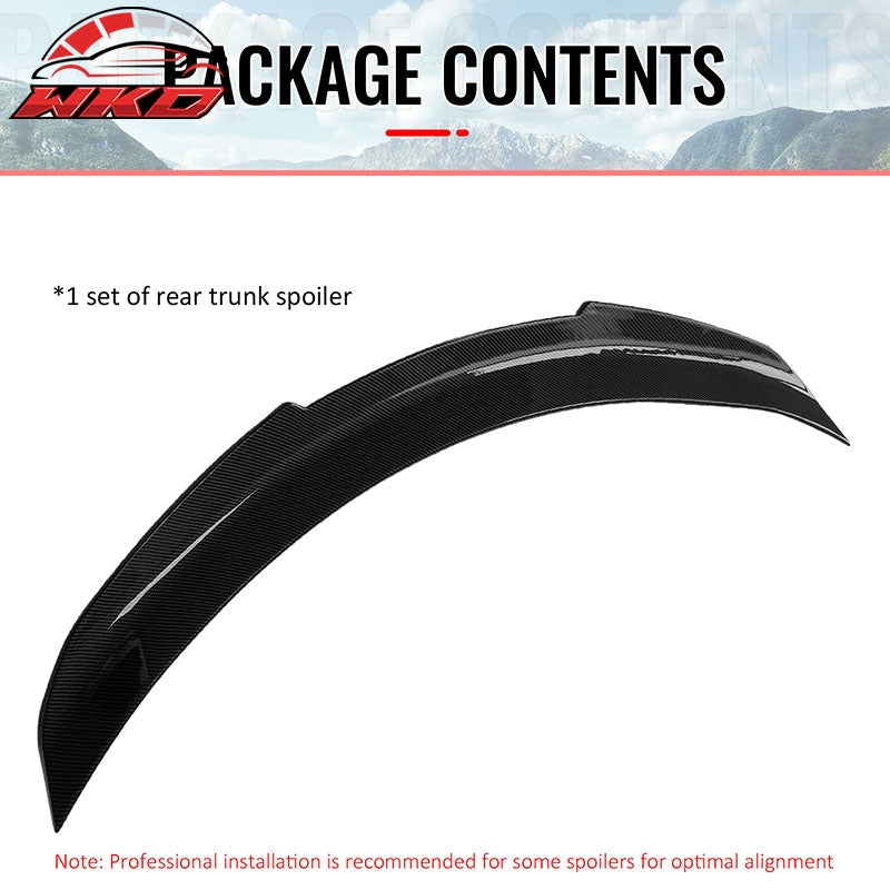 Wholesale 17-22 INFINITI Q60 Trunk Spoiler Carbon Fiber Print PSM Style Rear Wing ABS - Wikond Auto