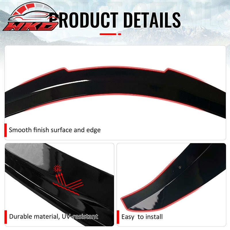 Fits 17-22 INFINITI Q60 Trunk Spoiler Wing Gloss Black PSM Style Rear Wing ABS